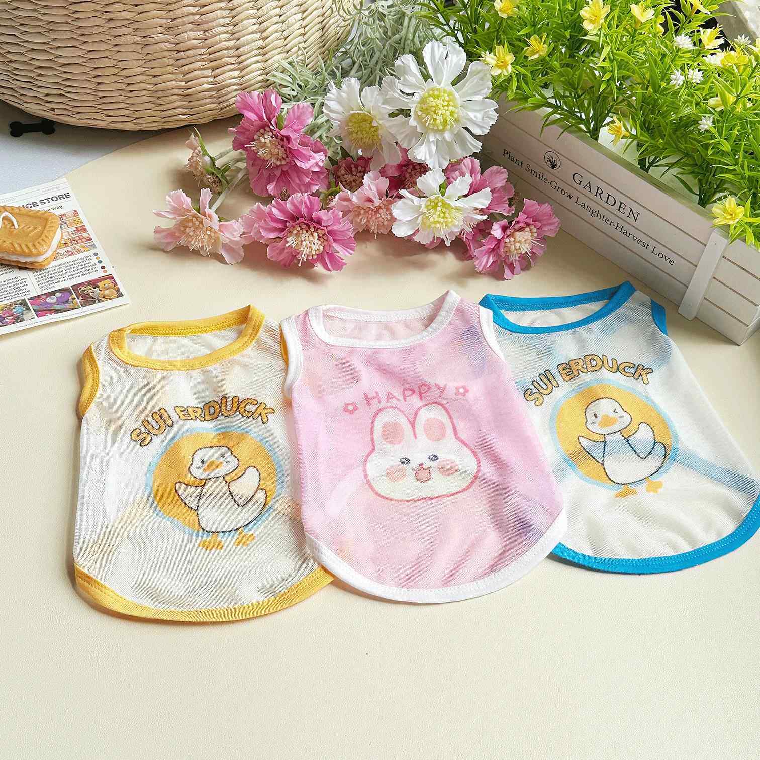 宠物衣服薄款透气不捂汗猫咪狗狗夏季大网眼背心背心小猫布偶幼猫