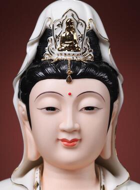 戴H26-03玉堂陶瓷送子观音像菩像萨观世音菩萨佛像客厅神供奉家用