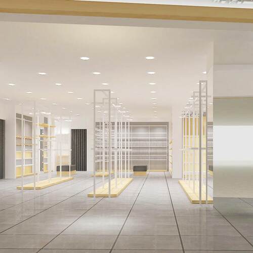 服装展示架厂家服装男装店全店设计烤漆铁艺陈列架钢制展示柜工厂