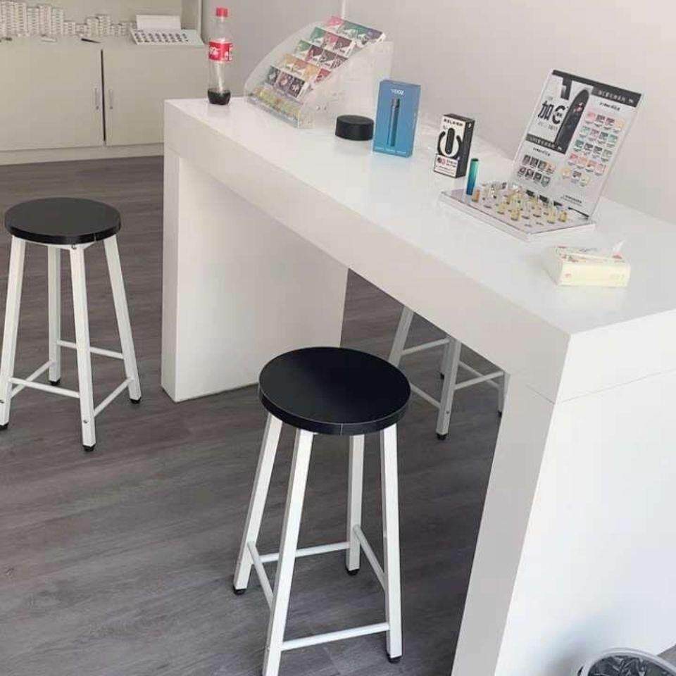 手机体验台服装店中岛展示桌长方形烤漆直播展台电脑展示台