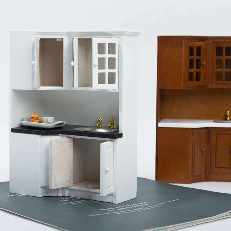 1:12娃娃屋dollhouse迷你家具模型道具 木质家居柜子拍摄摆件礼品