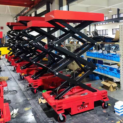 电动液压平台车仓储运输升降推车1000kg剪叉升降平台非标