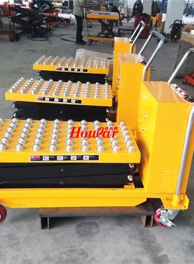 TS35A手动带滚筒平PTS350A车台350kg10.P3米台面滑动滚珠液压升降