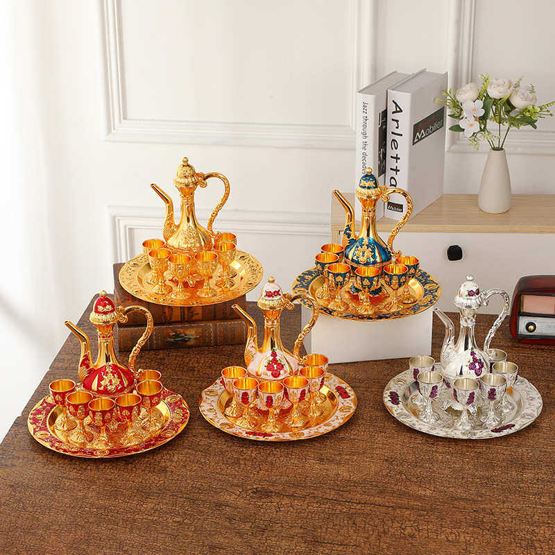 复古轻奢酒具套装高级感家用酒壶酒杯摆件典雅贵气白酒酒杯分酒器