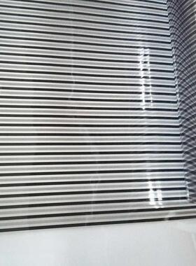 窗玻璃装饰贴膜百叶深浅黑色细条纹pet办公室膜家装隔断玻璃窗户