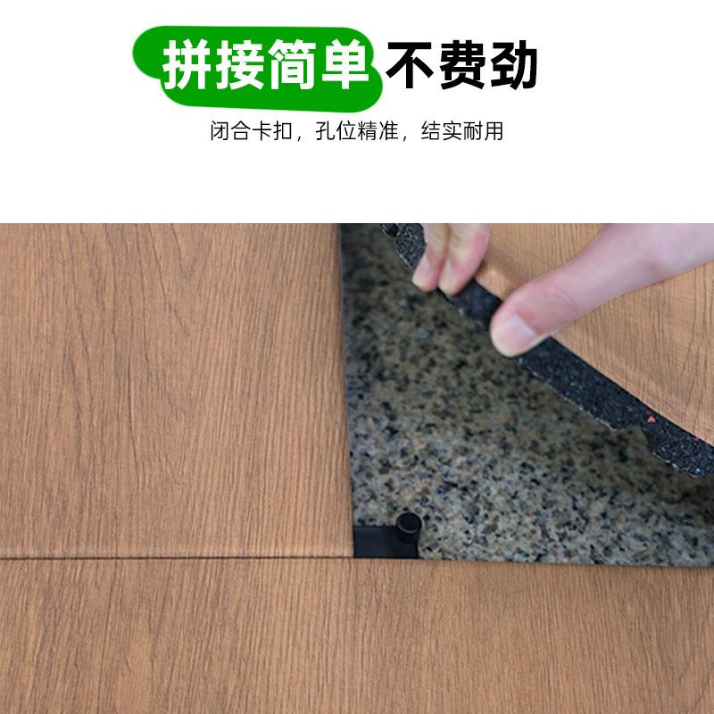 健身房力量区橡仿木纹胶地垫杠铃减震音胶地JXZ垫橡仿木隔纹橡胶
