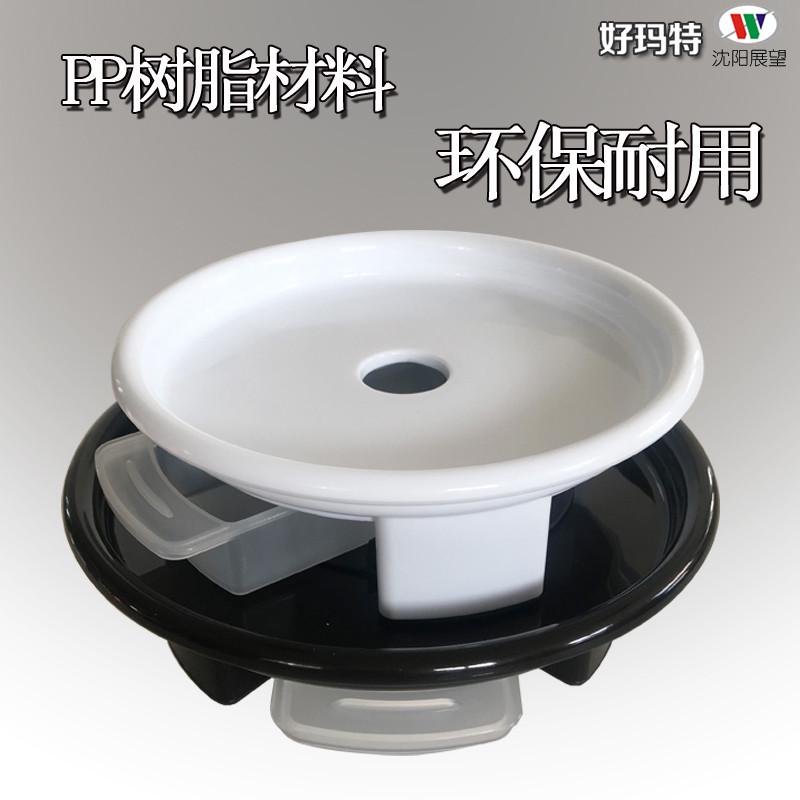 黑色白色树脂塑料加厚花盆托盘圆形底盘韩版底座花盘架带接水盒