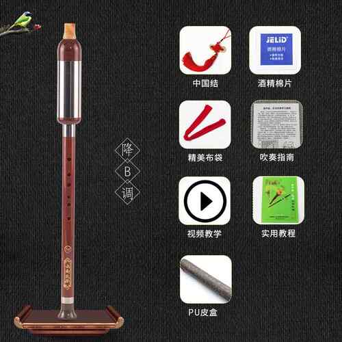 高档竖B吹横吹仿红木巴乐器G调F调C调乌降调专儿童成人小学生用初