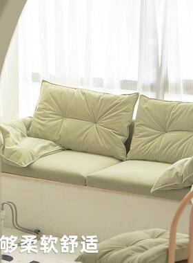抹卡尔加F9688STT斯飘窗沙发轻飘垫窗奢台垫网红阳台垫定做茶绿窗