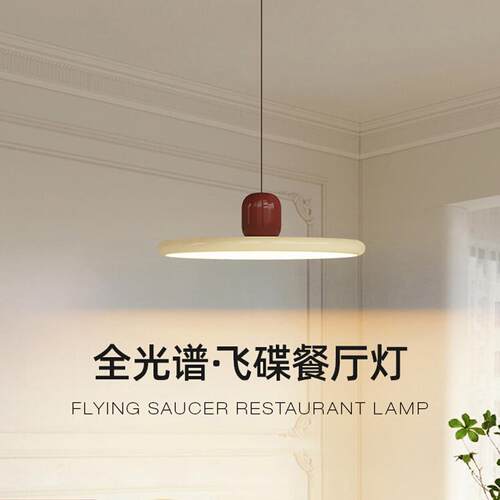 圆形飞碟造型吊灯中古vintage灯现代简约创意个性艺术复古护眼灯