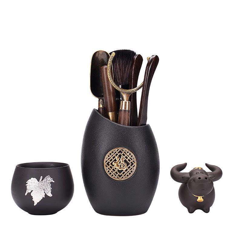 xyt紫砂茶道六君子茶具配件茶夹茶针茶笔茶宠功夫泡茶工具