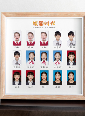 幼儿园证件照DIY亲子装饰画