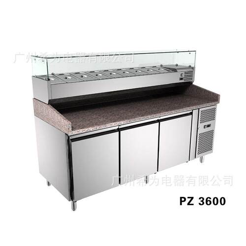 商用直冷/平冷厨房操作台冷柜酒店厨房工程款卧式冷藏柜沙拉
