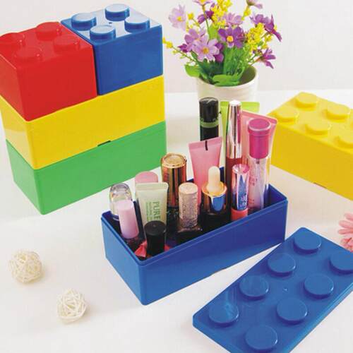 Stackable Building Blocks Storage Box, Desktop Plastic Organ