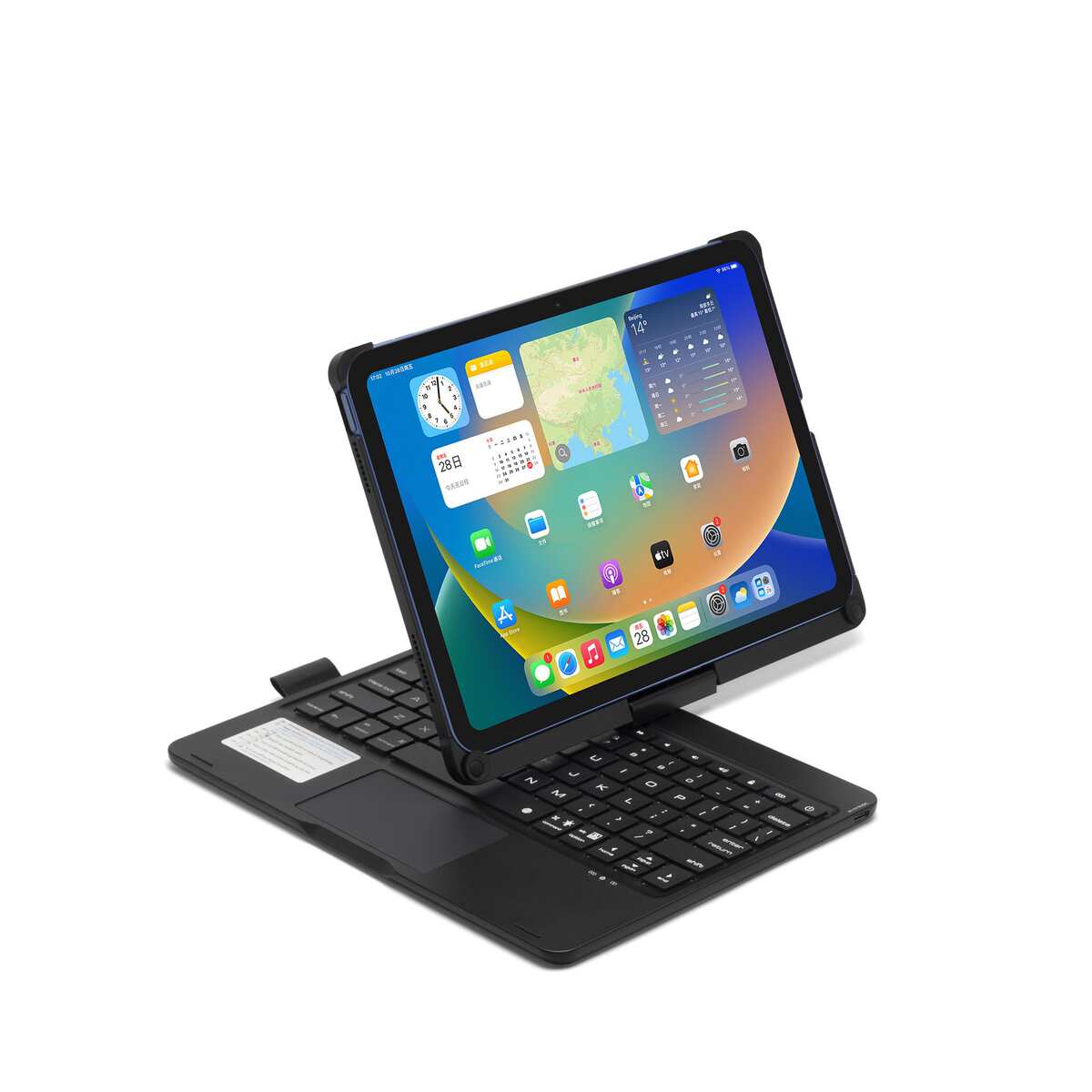 适用20/21ipad苹果air4旋转蓝牙折叠保护套无线触控静音平板键盘