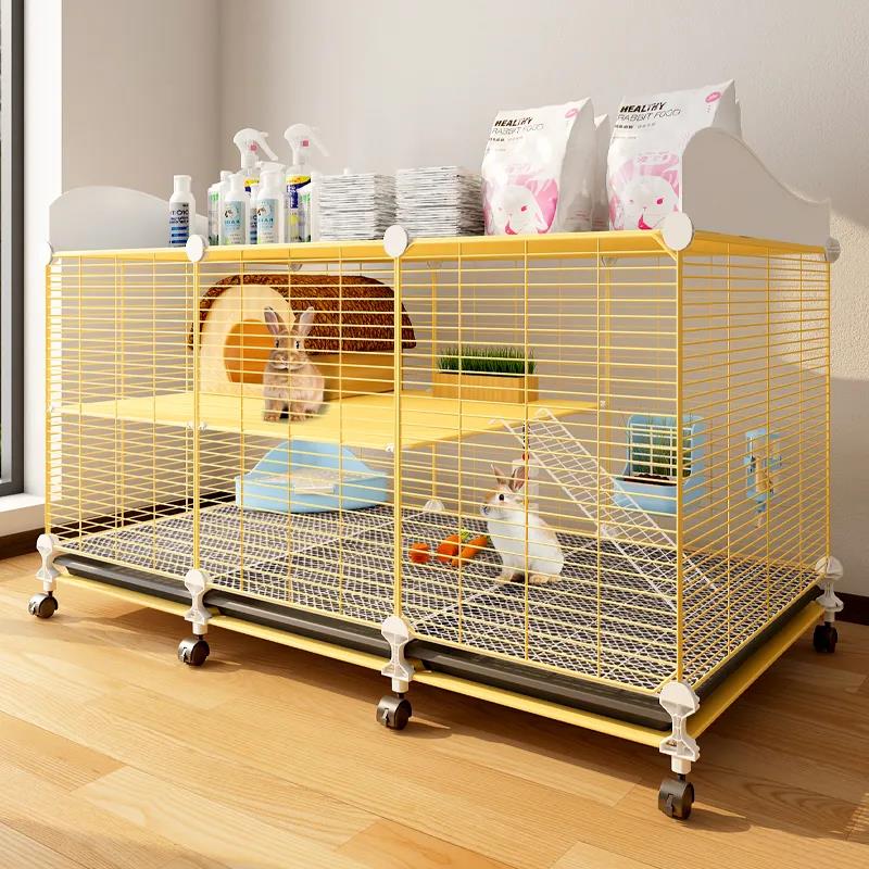 养兔子笼兔子专用笼子荷兰猪豚鼠特大号兔家用大号自动清粪带厕所
