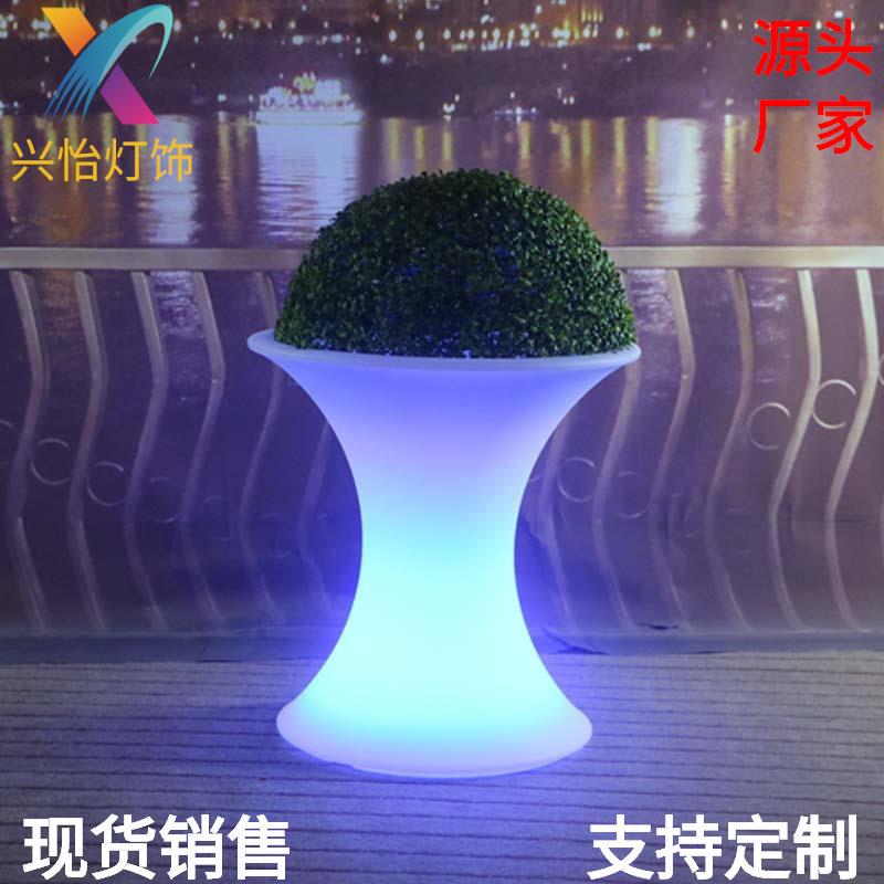 LED婚庆公司花瓶创意户外LED发光七彩发光婚庆公司花盆商场活动