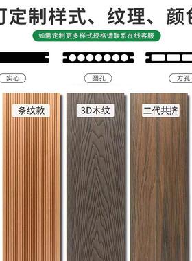 户外木地板厂家圆孔塑木GNA板庭院公园户木塑塑地板外露台塑地木
