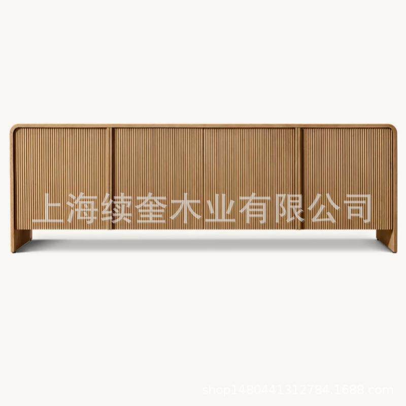 RH美式实木储物电视柜别墅民宿客厅家具亚马逊外贸出口可发海外