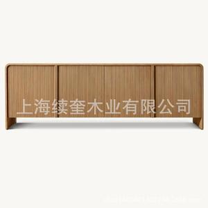 RH美式实木储物电视柜别墅民宿客厅家具亚马逊外贸出口可发海外
