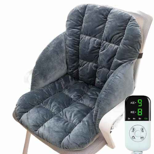 加热坐垫拆洗学生加厚靠背一体座椅垫办公室冬季毛绒保暖电热屁垫