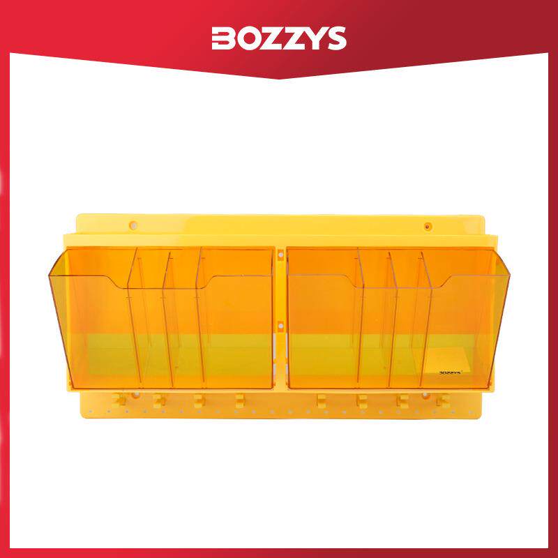 BOZZYS厂家工业安全可视化防尘锁具工作站壁挂8位塑料挂板