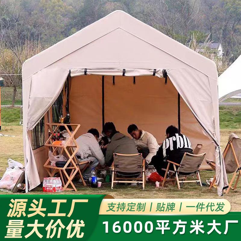 网红露营集市商用摆摊遮阳棚户外广告停车棚庭院简易汽车帐篷便携