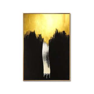 现代简约装饰画客厅沙发背景墙画手绘油画酒店样板房挂画巨幅壁画