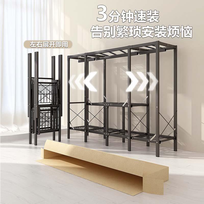 衣易衣柜布约衣柜家用卧室现代简挂橱出租46房加粗加厚免安装简折