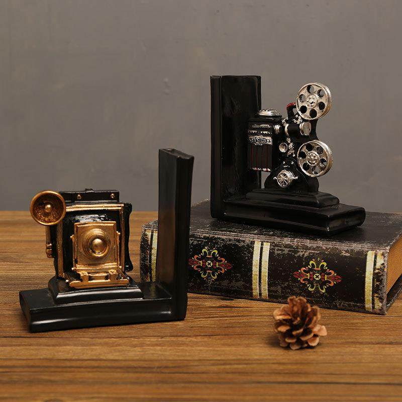 欧式创意书档书靠书立架子树脂摆件办公桌面书本杂志整理架装饰品