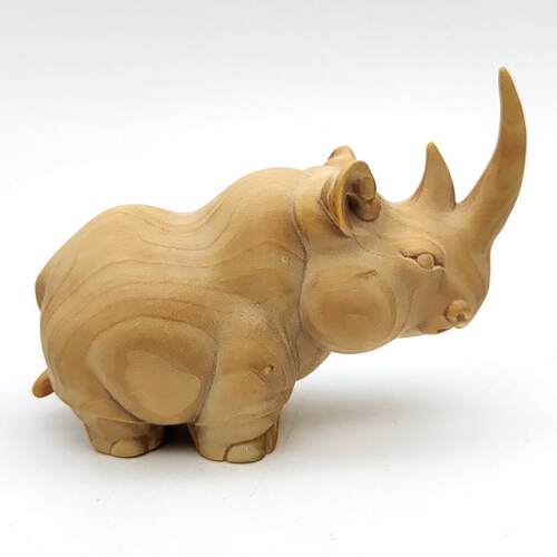 小叶黄杨犀牛规格7×4.9×3.4手把件把玩件摆饰书桌装饰工艺 厂家