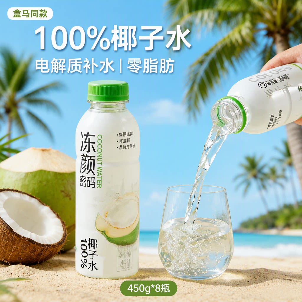 冻颜密码盒马同款100%椰子水