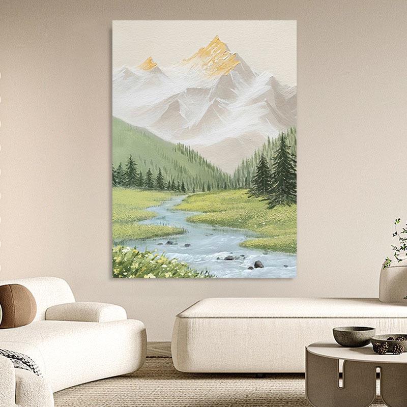 深大芬村圳油画客画厅沙发背景装饰画绘床头挂DVCW-526轻奢现代简