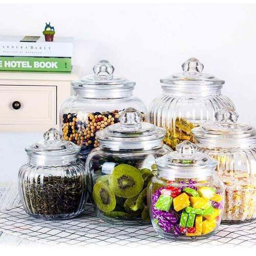 supplies glass storage jar food moisture-proof jar