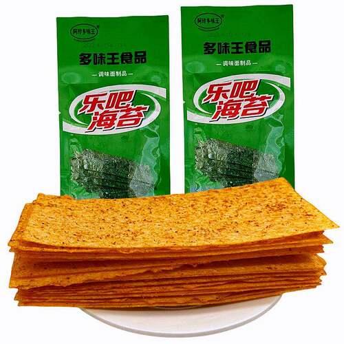 多味王乐吧海苔辣条麻辣片干辣片80后90后童年经典怀旧小零食包邮