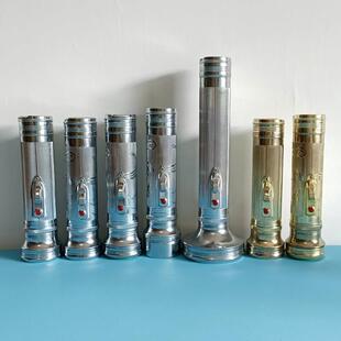 包邮经典国货老式手电筒 钨丝黄光铁皮手电筒 送电池灯泡 怀旧收