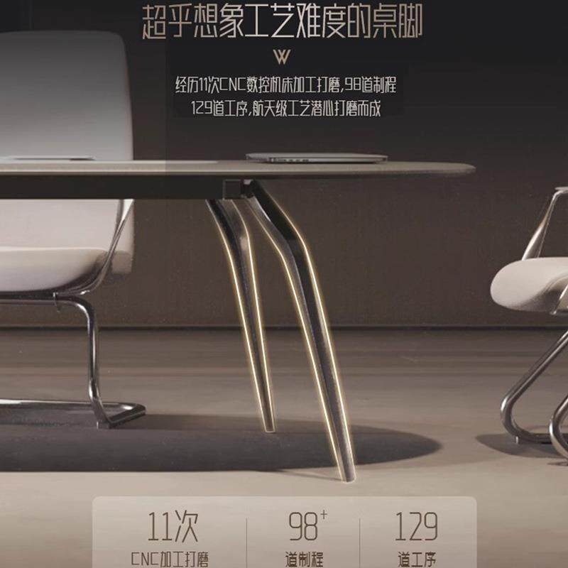 新款直销现代简约会议桌长桌多人开会桌时尚创意接待桌椅组合办公