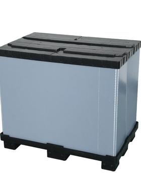 2001x800塑叠九脚CVN围板箱汽车零件周转箱注塑料折围板箱