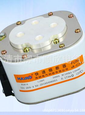 RSH16 1100V3000A半导体保护用的快速熔断器低压方管螺栓式熔断体