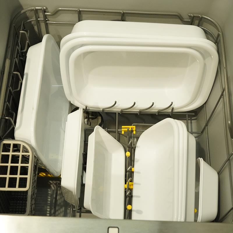 日本进口备菜盘食品白色火锅配菜盘备餐盘厨房料理托盘可进洗碗机