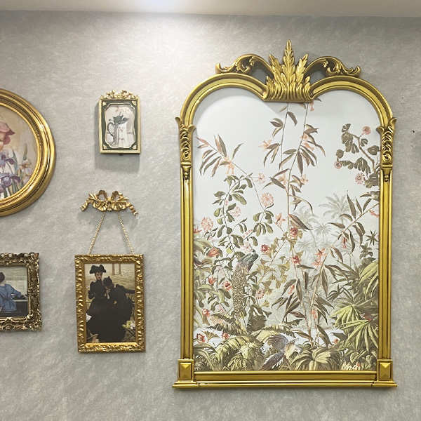 BX62法式复古风花鸟丛林孔雀欧式壁炉墙面挂画玄关餐厅客厅装饰画图片