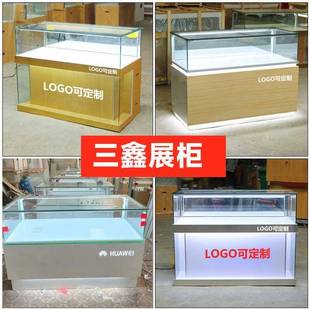 5G手机展示柜钢化玻璃商用珠宝烟酒陈列柜手办转角靠墙烤漆铁柜