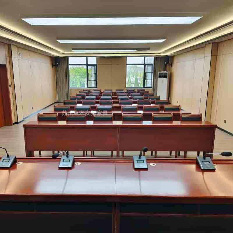 双人会佐致（收议会椅组合油漆条桌议室条桌实木贴皮1.2米长会桌