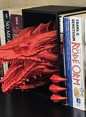 跨境新品龙雕书架展示饰装饰塑书家架幻想YY-0099艺术居装品书靠