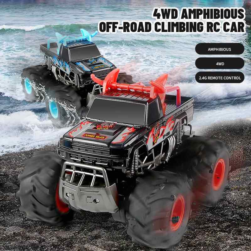JJRC四驱水陆两用越野攀爬车爆款男孩户外玩具防水RC遥控车