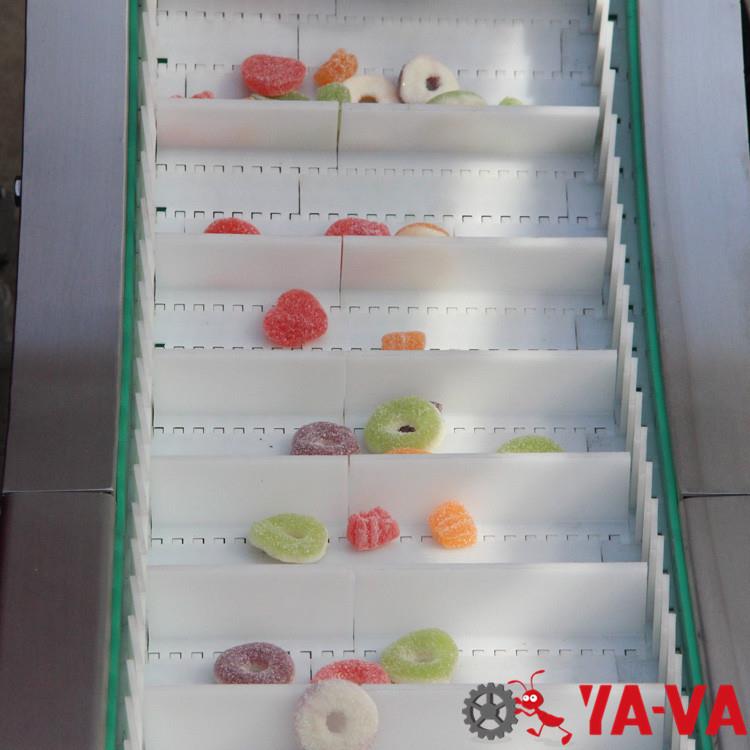 道仁厂家直供流水线提升防掉落输送机食品行业带挡板网带输送机