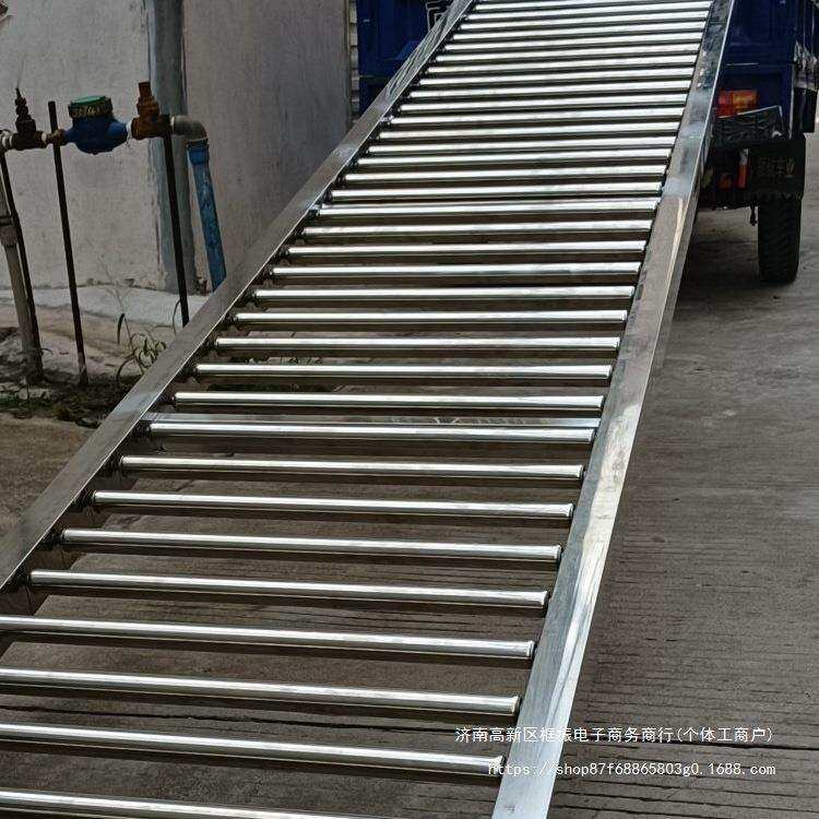 卸货滑梯随车输送搬运镀锌滚筒输送机下货无动力卸货滑轮