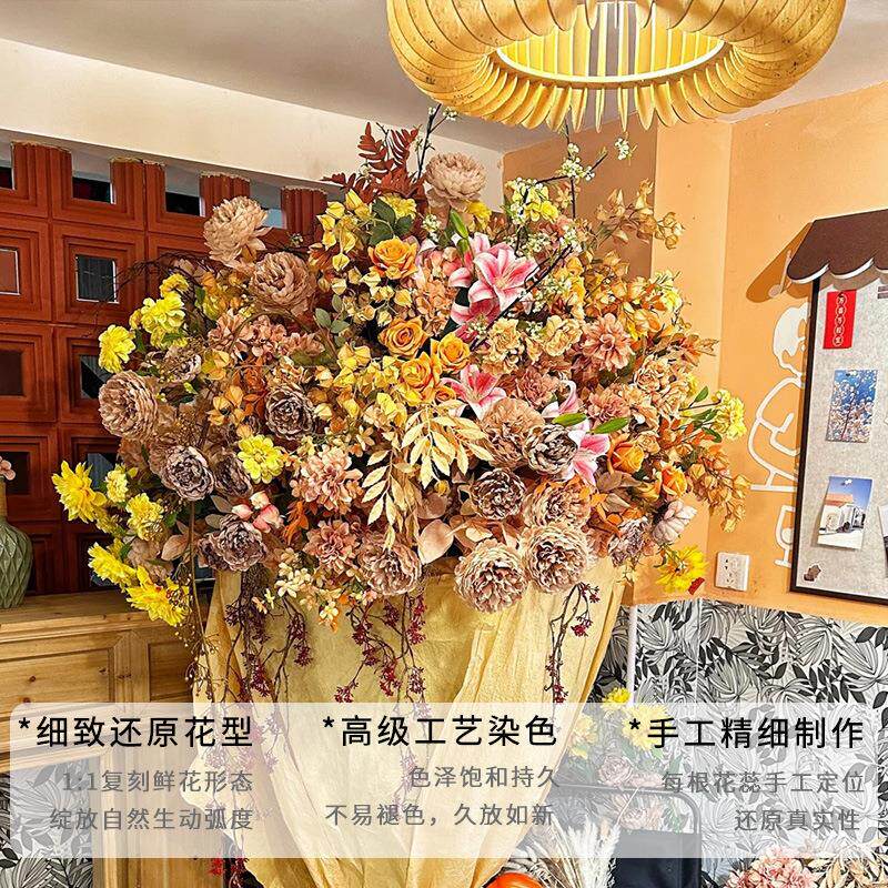 巨型花束美巨型花束德仿真美装饰拍照陈拉打卡具大型网道红玫瑰捧