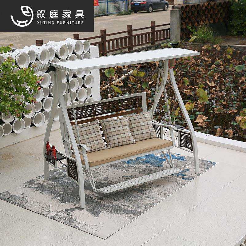 秋千户外庭院花园室内阳台家用铁艺儿童吊椅室外双人成人吊床摇椅