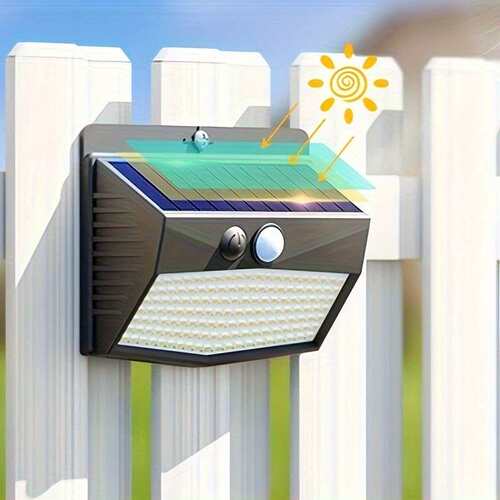 BrightSolarOutdoorWallLightsMotionSensorAuto/Off